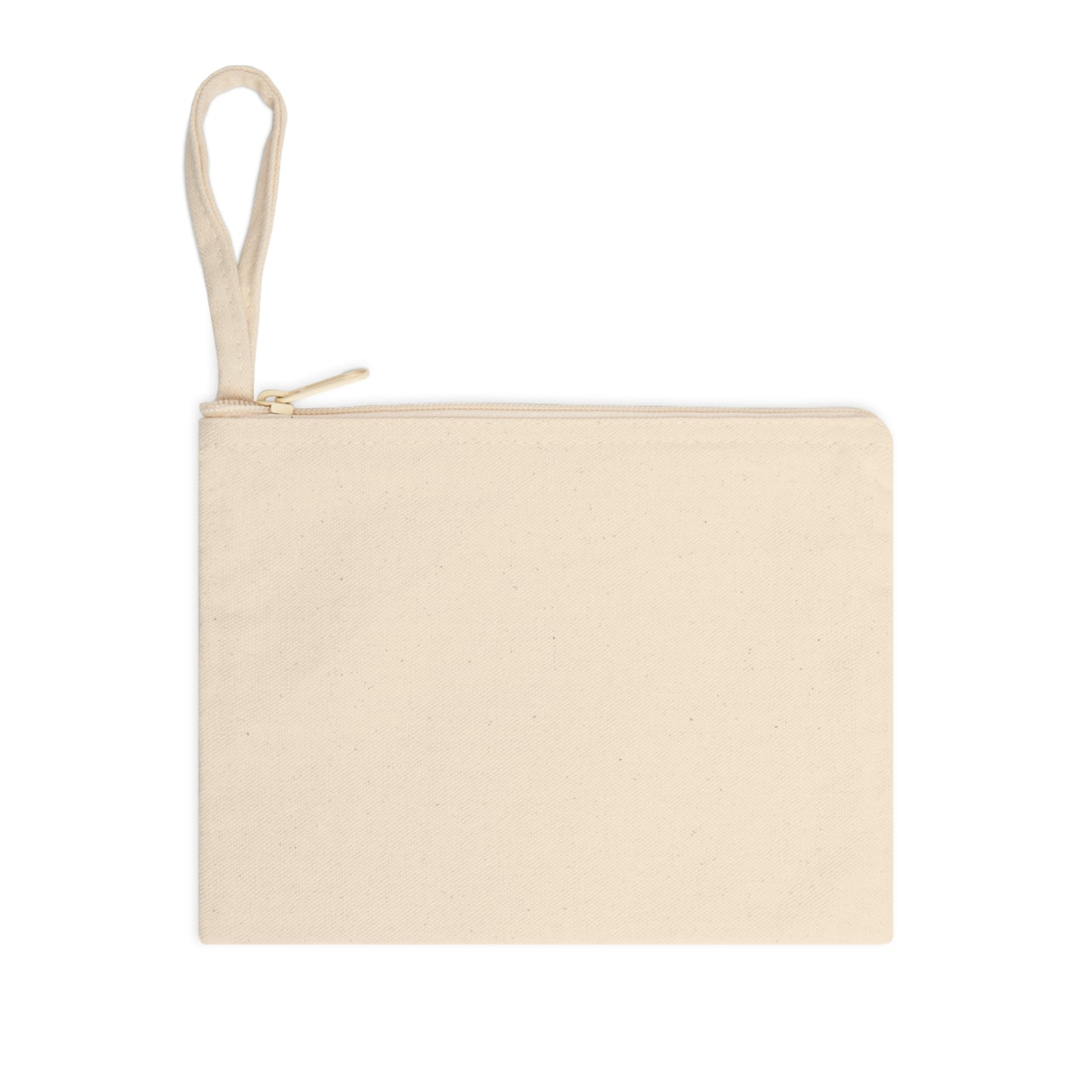 Beige Bull Zipper Pouch